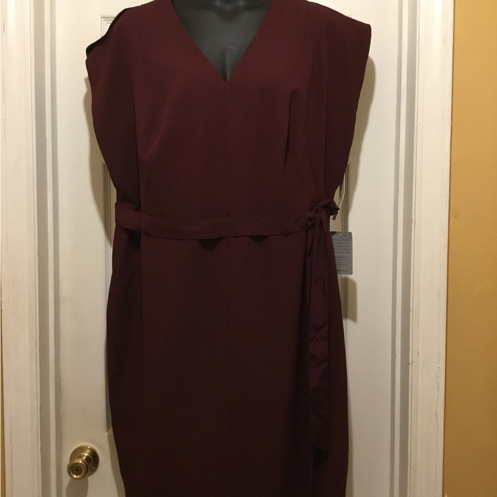 Eliza J Burgundy Midi Dress